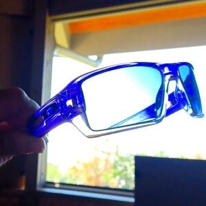 Oakley eye patch blue fade black 914603 sunglasses brand new